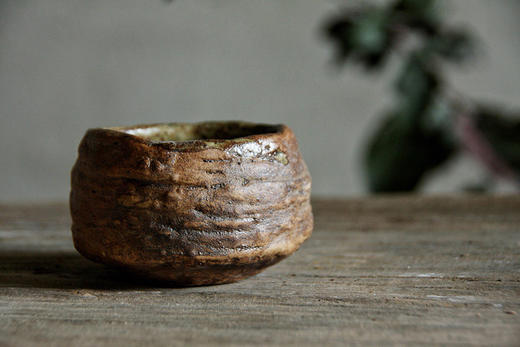 柴烧手捏肌理收口杯○坡儿上