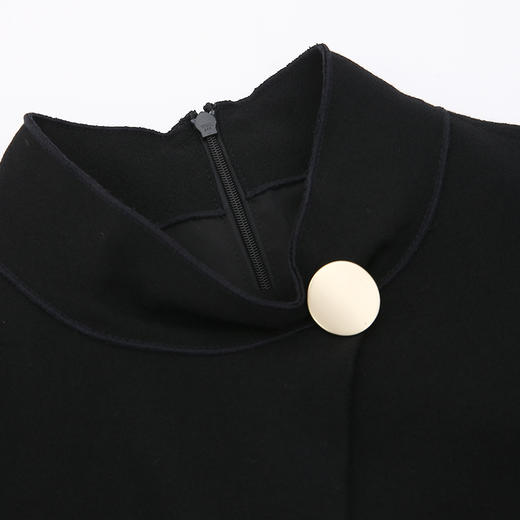 VIMAGE纬漫纪品牌女装新款修身显瘦一粒扣高腰连衣裙V1007632 商品图4