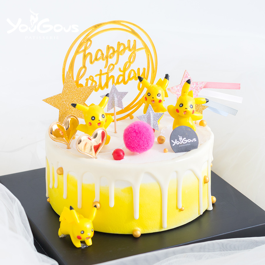 皮卡丘主题造型奶油蛋糕