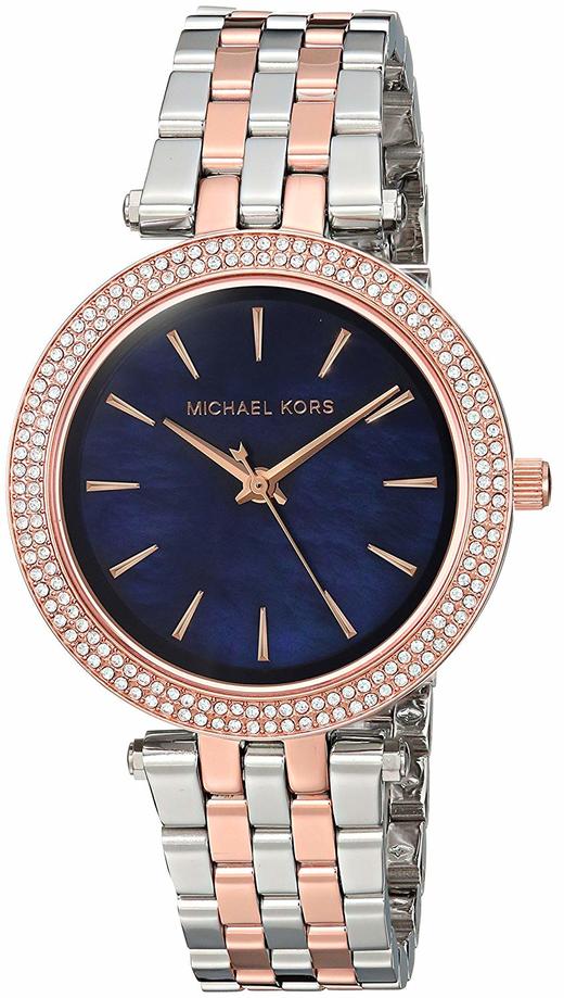 michael kors mk 圆表盘lauryn钢带女石英手表 33mm表盘