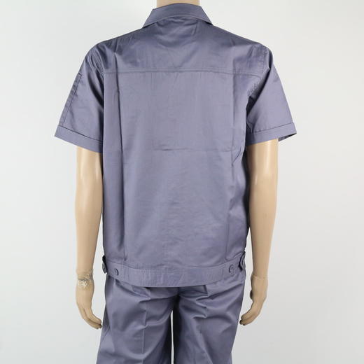 【头号标兵 6009款】长/短袖 深灰色涤棉•32纱斜工装服套装-夏装 商品图4