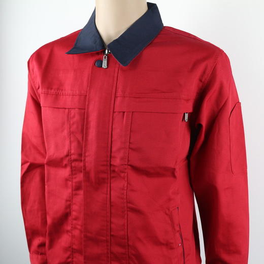 【头号标兵 9022款】经典款 大红拼藏蓝色 涤棉帆布工作服-套装 商品图3