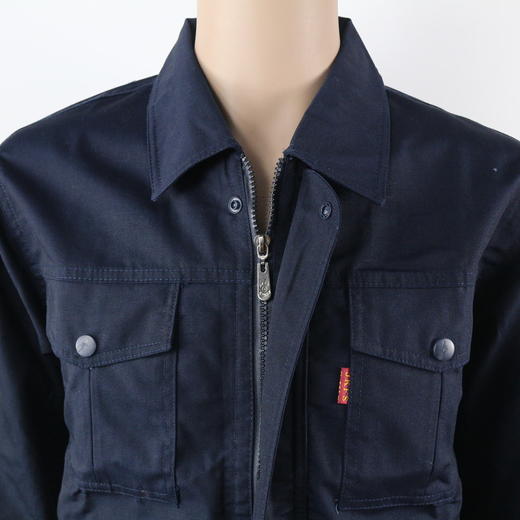 【头号标兵 9019款】藏蓝色 涤棉帆布工装服套装-秋冬装 商品图3