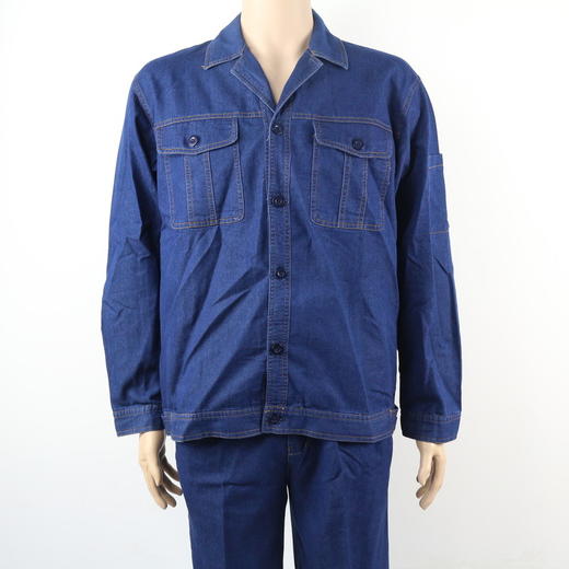 【头号标兵 6005款】精梳薄型牛仔服靛蓝色-夏装 长/短袖 商品图2