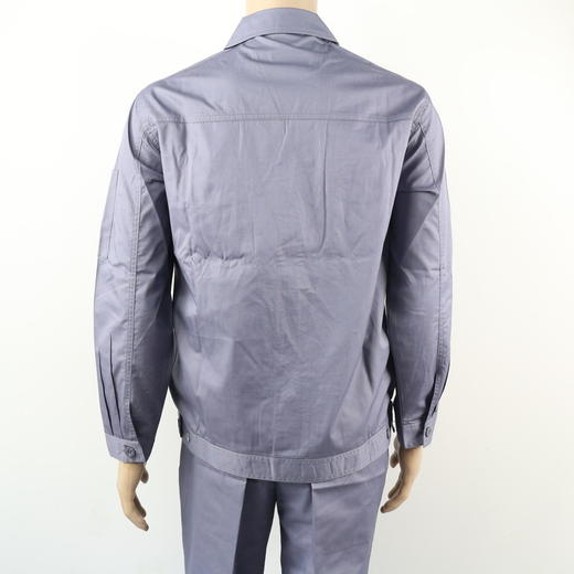 【头号标兵 6009款】长/短袖 深灰色涤棉•32纱斜工装服套装-夏装 商品图3