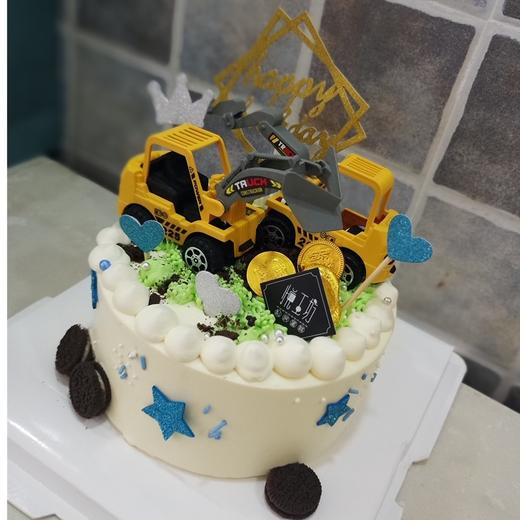 挖掘机订制蛋糕 你有梦想么？我想去开挖掘机 创造不一样的世界（蛋糕需提前6小时下单，不接急单）【页面往下拉，有尺寸和口味选择】 商品图1