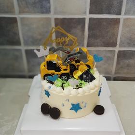 挖掘机订制蛋糕 你有梦想么？我想去开挖掘机 创造不一样的世界（蛋糕需提前6小时下单，不接急单）【页面往下拉，有尺寸和口味选择】