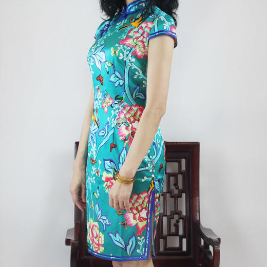 2020春夏中国风日常改良式中长款优雅旗袍 收腰显瘦 - 贡锦南京云锦