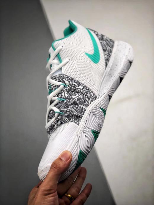 男鞋 耐克nike kyrie 5 凯里欧文五代 白绿印花配色 实战篮球鞋