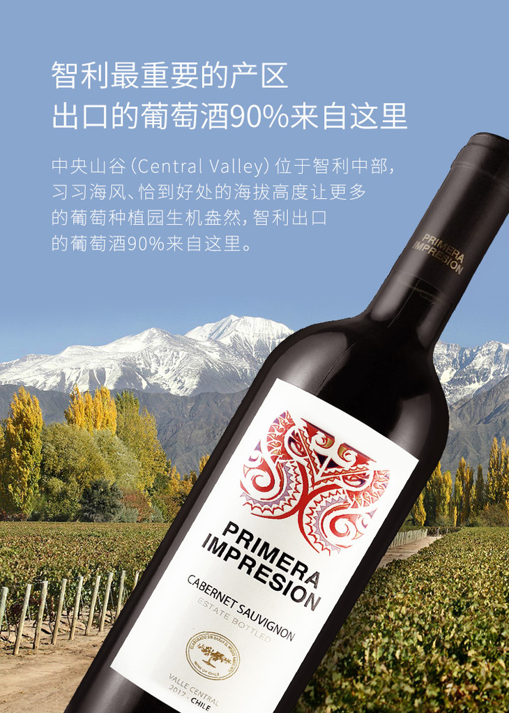 智利印象赤霞珠干红葡萄酒750ml