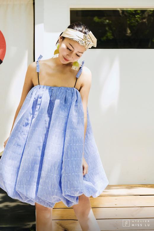 AtelierMissLu / Elsa-冰雪蓝蓬蓬吊带裙 商品图0