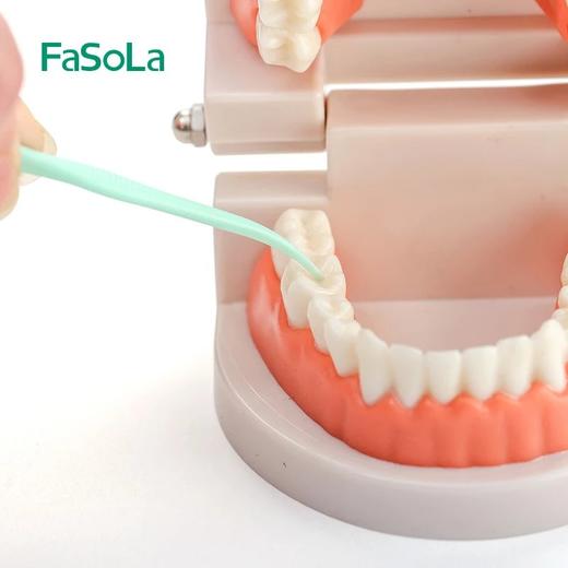 FaSoLa圆线丝滑牙线棒经典超细牙线剔牙线家庭装安全牙线棒牙签50支 商品图2