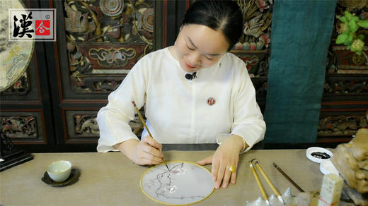 手绘宋代团扇体验课，教你手绘一把团扇，美美哒~ 商品图0