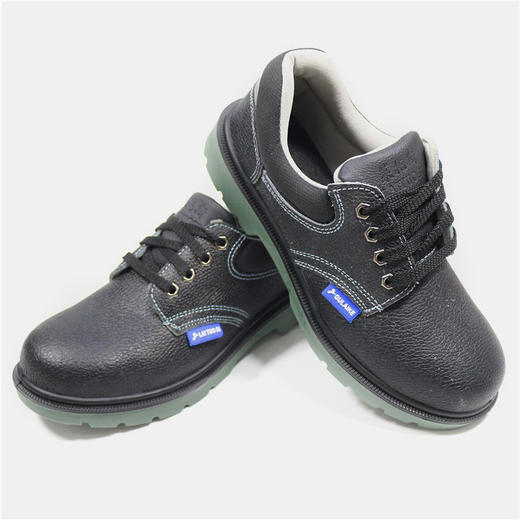 【莱托斯809双钢】安全鞋防砸防穿刺AN1标准 二层牛皮 荔枝纹 高密度PU大底劳保鞋 商品图2