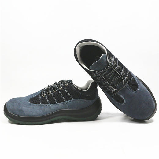 【固莱科8208双钢】安全鞋防砸防穿刺AN1标准 二层牛皮 荔枝纹 高密度PU大底劳保鞋 商品图3