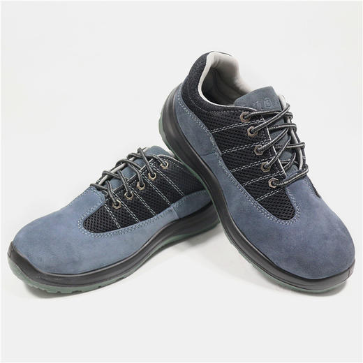 【固莱科8208双钢】安全鞋防砸防穿刺AN1标准 二层牛皮 荔枝纹 高密度PU大底劳保鞋 商品图2