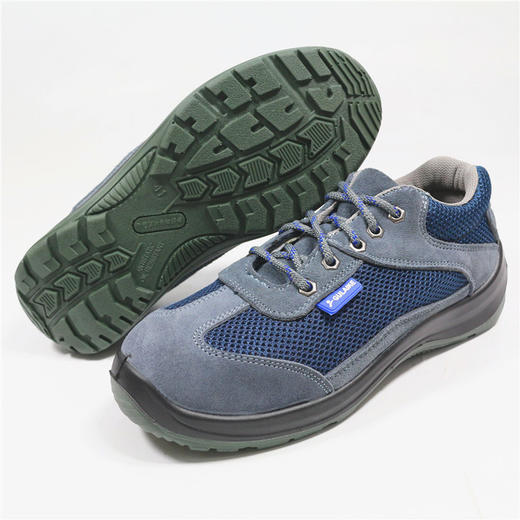 【固莱科088双钢】安全鞋防砸防穿刺AN1标准 二层牛皮 荔枝纹 高密度PU大底劳保鞋 商品图1