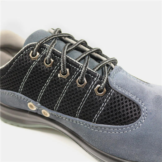 【固莱科8208双钢】安全鞋防砸防穿刺AN1标准 二层牛皮 荔枝纹 高密度PU大底劳保鞋 商品图4