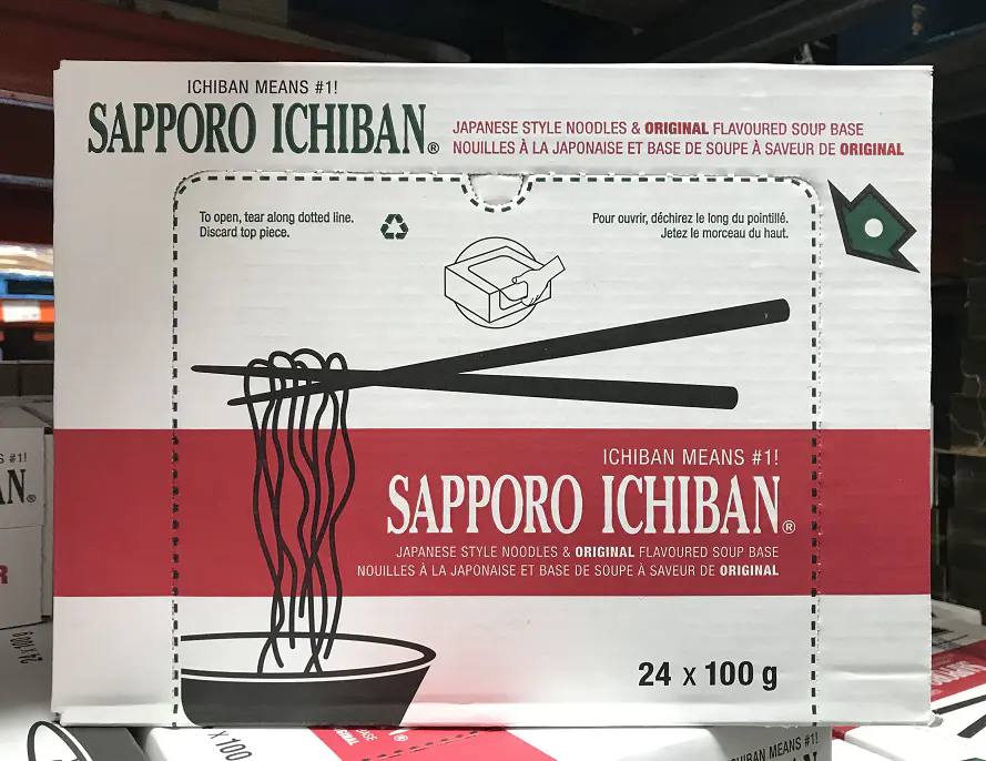 一箱装 24包 札幌一番 Sapporo Ichiban 原味叉烧拉面costco版 100g 24包 温哥华直邮