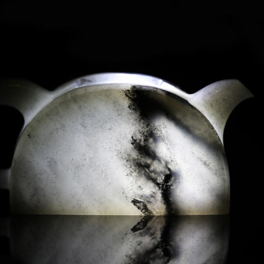 和田玉（青花）玉壶--瓦当壶（宋鸣放6654） 253.36g 商品图2