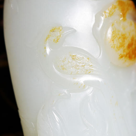 和田玉（白玉）独籽把件--喜鹊登枝   198.85g 商品图4