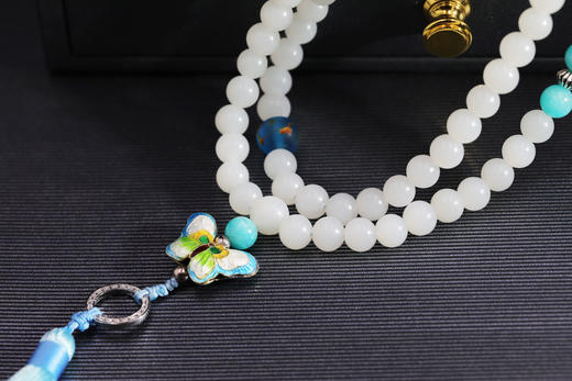 和田玉（白玉）籽料珠串项链 -- 玉珠8mm/108颗 商品图1