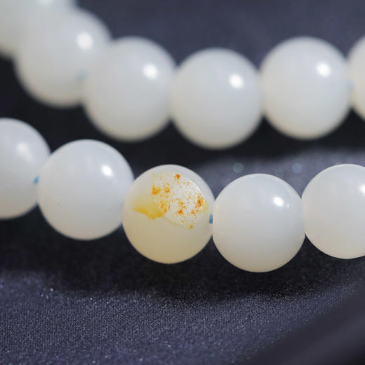 和田玉（白玉）籽料珠串项链 -- 玉珠8mm/108颗 商品图2