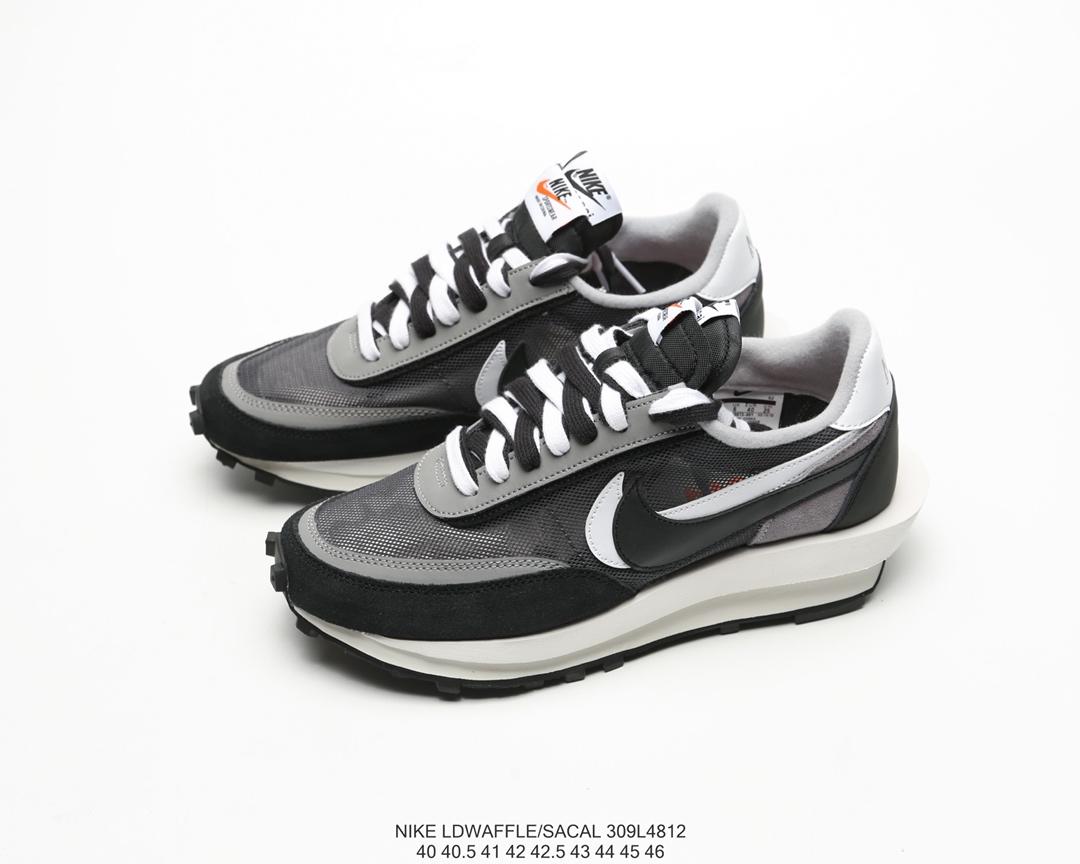 耐克sacai x nike lvd waffle daybreak网纱双勾双标双鞋带休闲时尚