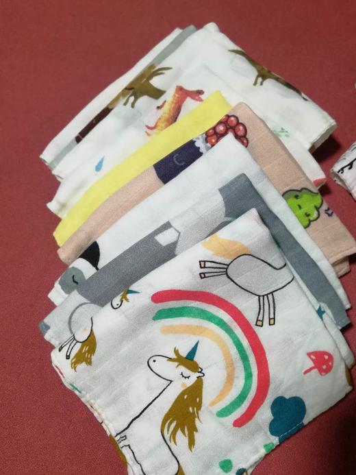 竹纤维纱布印花方巾3条装 商品图1