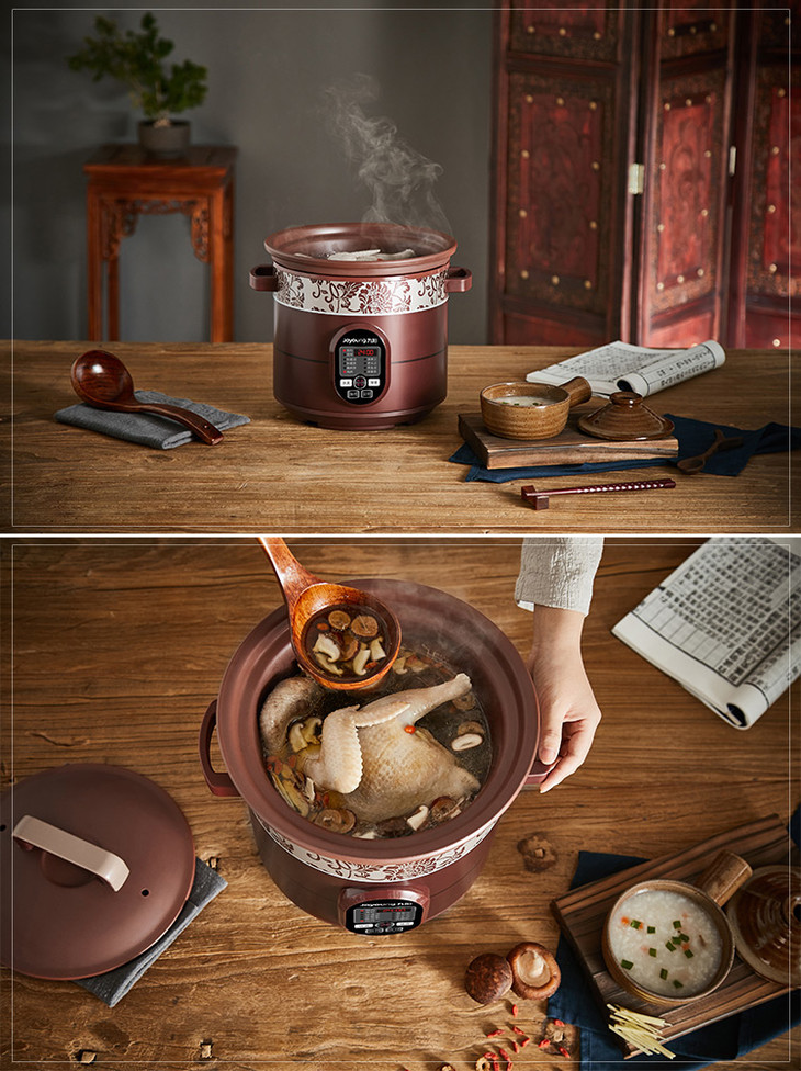 joyoung九阳全自动智能预约快慢精炖炖锅电炖锅jyzs-k523【紫砂内胆