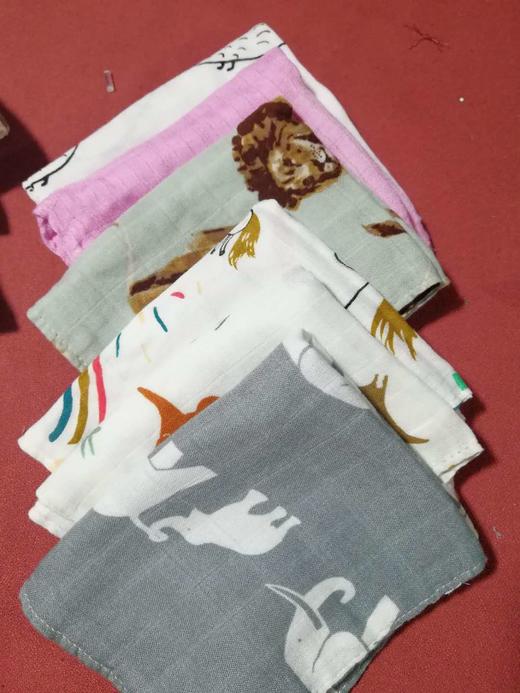 竹纤维纱布印花方巾3条装 商品图2