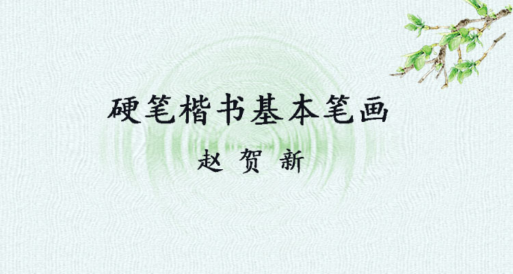 赵贺新《硬笔楷书基本笔画》
