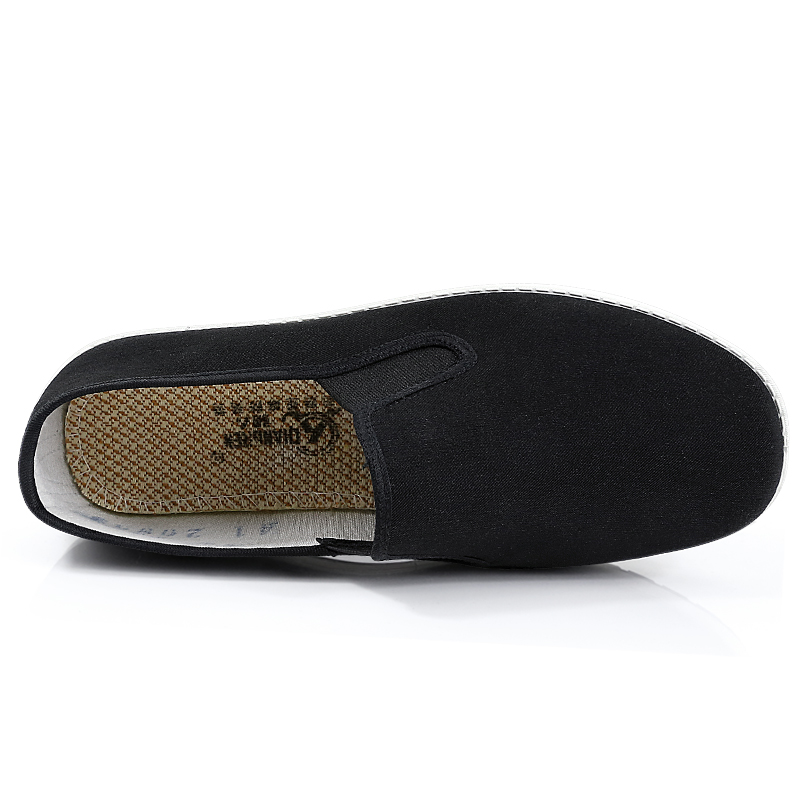 强人3515老布鞋男中老年爸爸男士休闲鞋透气橡胶底软底