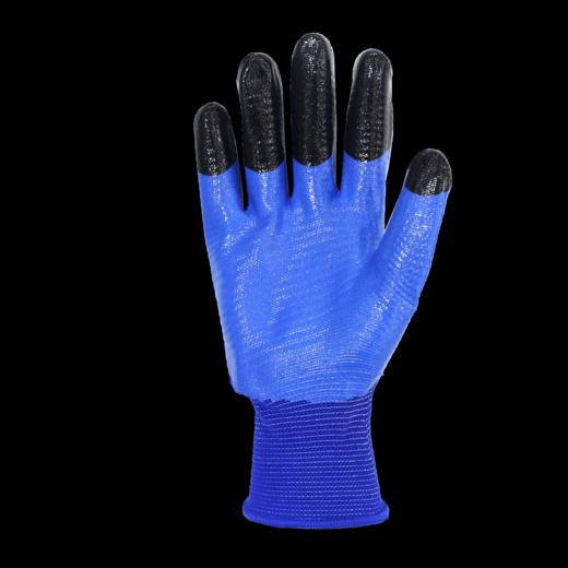 『LTS-513』莱托斯耐磨丁腈手套 尼龙乳胶涂胶手套 蓝纱蓝丁青手套 商品图3
