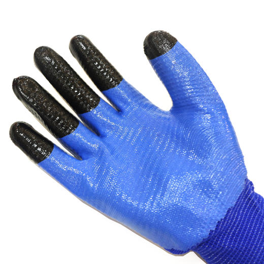 『LTS-513』莱托斯耐磨丁腈手套 尼龙乳胶涂胶手套 蓝纱蓝丁青手套 商品图4