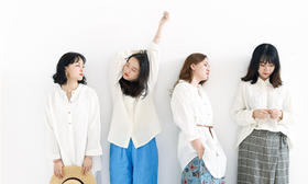 人群中行走，遇见一身亚麻的女子