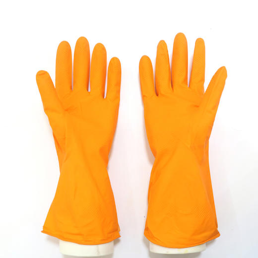 【B橙胶手套】橙色乳胶手套 橙胶手套（泊款） 商品图3