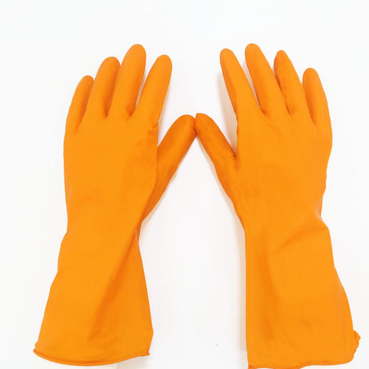 【B橙胶手套】橙色乳胶手套 橙胶手套（泊款） 商品图2