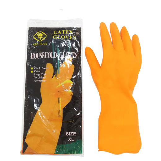 【B橙胶手套】橙色乳胶手套 橙胶手套（泊款） 商品图4