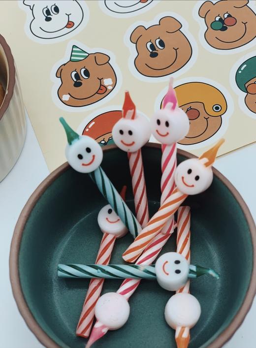 彩色笑脸蜡烛 商品图1