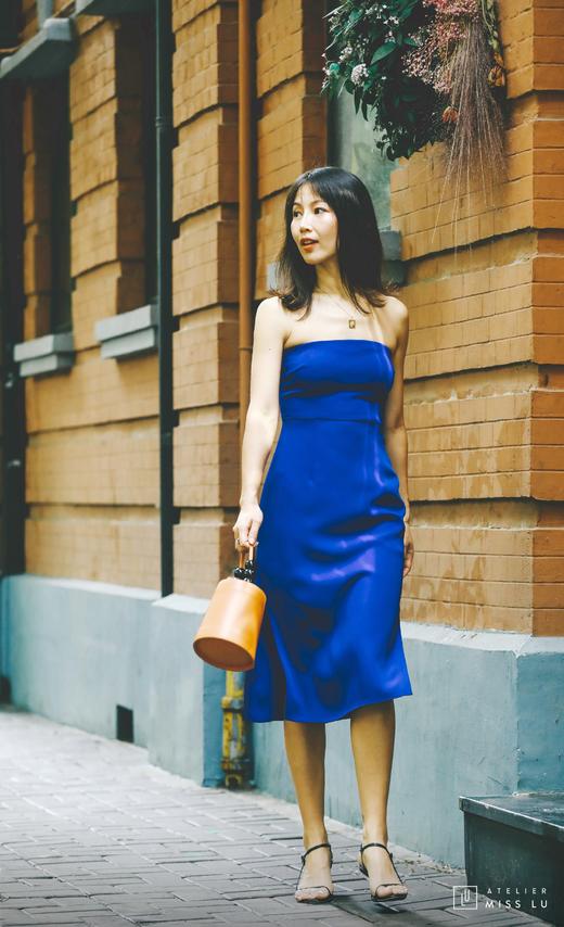 AtelierMissLu / Kelly-皇家蓝两穿抹胸裙 商品图1