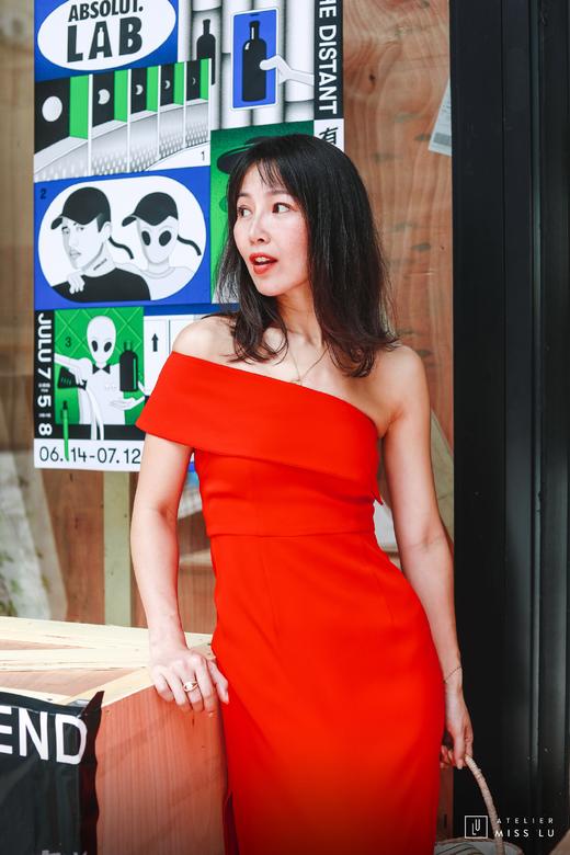 AtelierMissLu / Kelly-嘉年华红两穿抹胸裙 商品图0