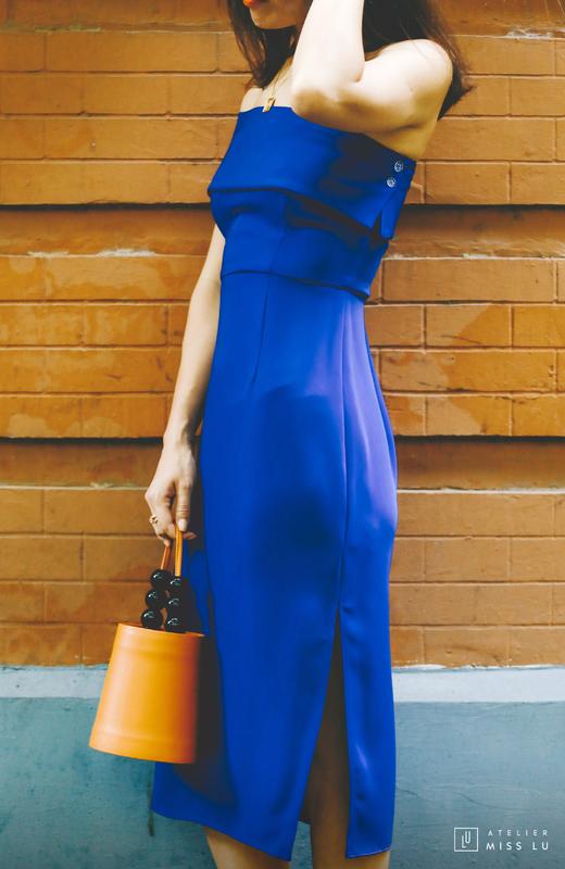 AtelierMissLu / Kelly-皇家蓝两穿抹胸裙 商品图8