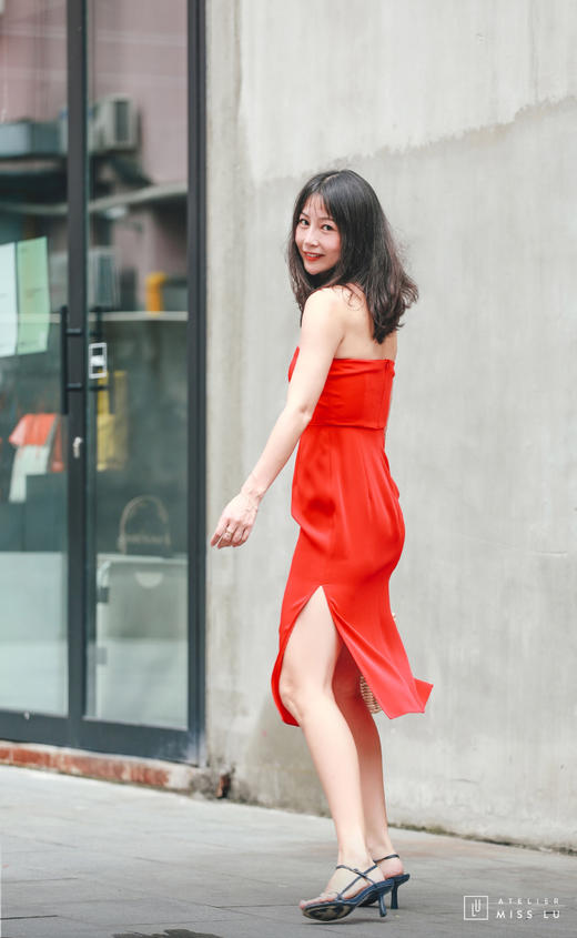 AtelierMissLu / Kelly-嘉年华红两穿抹胸裙 商品图2