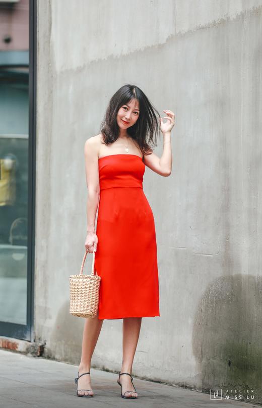 AtelierMissLu / Kelly-嘉年华红两穿抹胸裙 商品图3