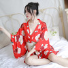 霏慕 制服诱惑 日式樱花少女深V长款羽织和服套装 7059 商品缩略图6