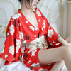 霏慕 制服诱惑 日式樱花少女深V长款羽织和服套装 7059 商品缩略图5