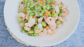 孕中期食谱 |  孕期吃什么有利于胎儿大脑发育？毛豆炒虾仁，营养丰富