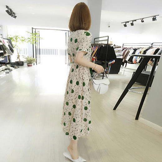 夏装女2019新款小清新气质显瘦裙子碎花雪纺休闲连衣裙8569