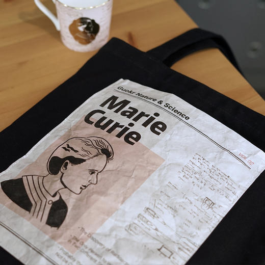 下架 科学家系列帆布袋 大容量原创复古报纸风环保单肩手提袋 商品图5